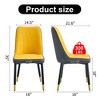 NicBex Set of 2 Dining Chair Modern Upholstered PU Leather Dining Room Chair with Metal Legs - 3 of 4