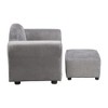 Yinvani Gray Velvet Child Recliner Chair with Armrests - 3 of 4