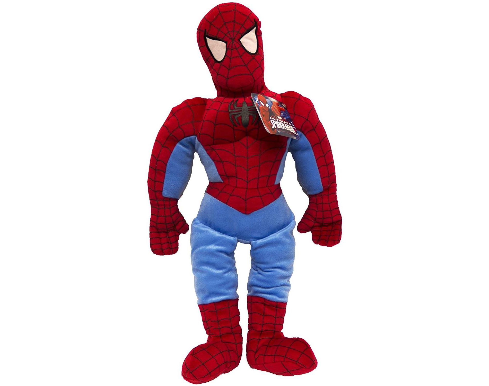 Jay Franco Marvel Spiderman Ultimate 26” Pillowtime Pal, Super Soft 100% Polyester Stuffed Plush Buddy Toy, Collectible, Kids Gift, Blue, 26"x7"x4"