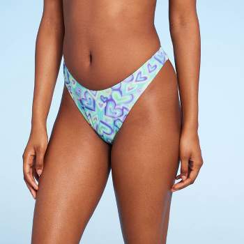 Women's Paisley Print Cut Out Bralette Bikini Top - Wild Fable™ Blue/Pink  XXS