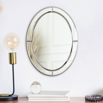 Elegant Oval Frameless Full-Length Mirror, 9"x13"