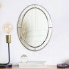 Howard Elliott 16"x12" Beveled Oval Mirrored Frame Opal Accent Wall Mirror: Modern Decor, Wood Frame, Wall Mount, No Assembly Required - 2 of 4