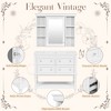 36" Bathroom Vanity with Ceramic Sink and Medicine Cabinet, 4 Drawers, Storage Shelf, Solid Wood Frame,Bathroom Cabinet Set - 4 of 4