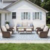 Buenhomino Patio Wicker Chairs Swivel Rocker Outdoor Rocking Chairs Set - 3 of 4