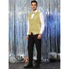 Lars Amadeus Men's Sequin Sleeveless Party Prom Dress Vest with Bow Tie 2 Packs - 4 of 4