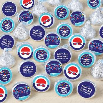 Big Dot of Happiness Making Waves - Swim Team - Swimming Party or Birthday Party Small Round Candy Stickers - Party Favor Labels - 324 Count