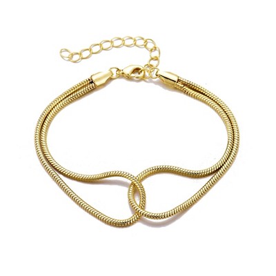 Adornia 14k Gold Plated Interlocking Rope Chain Bracelet