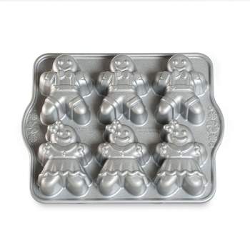 Nordic Ware Gingerbread Kids Cakelet Pan - Silver