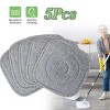 Racxily 5Pcs Microfiber Mop Pads Compatible w/ Reusable Washable Cloth Mop Flat Replacements Head 8.66x8.66in for Square Mop and and Bucket Set - 2 of 4