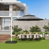 Gulches Round Cantilever Patio Umbrella - UPF 50+, 9-Rib Frame, 360° Rotation, Hydraulic Opening, 5-Position Tilt, Gray - 3 of 4