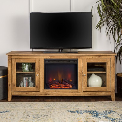 target tv stand with fireplace