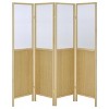 Vynxaria Florentin Natural 4-Panel Room Divider Folding Shoji Screen - 3 of 4