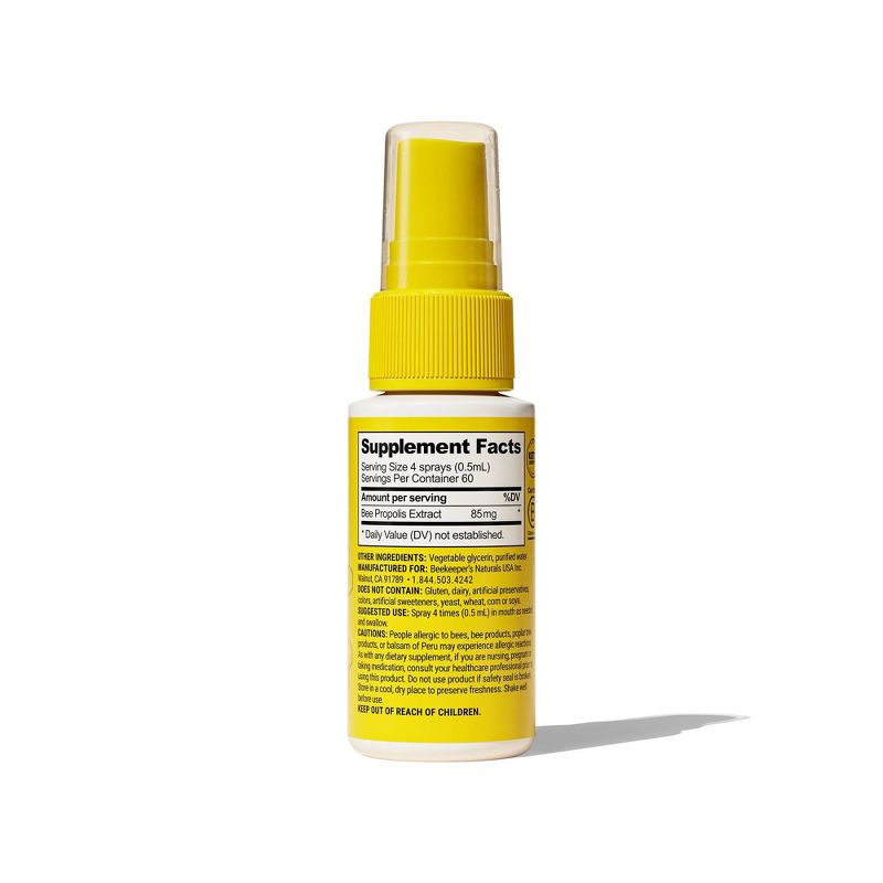 Beekeeper&#39;s Naturals Propolis Immune Support Throat Spray - 1.06 fl oz, 3 of 8