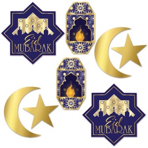 Beistle Foil Ramadan Cutouts, 5"-11.5", (8/Pkg) Multicolored - 1 of 4
