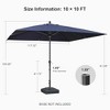 PURPLE LEAF Patio Umbrella Outdoor Table Umbrella Aluminum Frame Market Umbrella Sun Umbrella with 8 Sturdy Ribs - 3 of 4