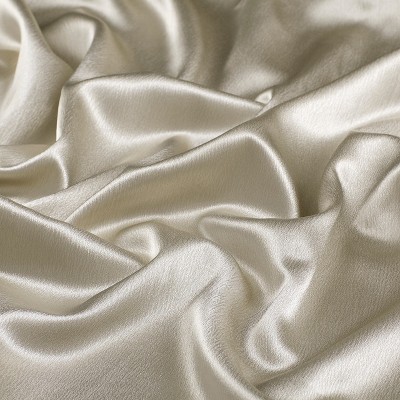 Beige Faux Silk Sheer Rod Pocket Window Panel