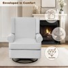 Recliner Swivel Chair, Small Rocker Recliner Chair, High-Density Sponge, Cotton Linen, for Nursery Living Room Bedroom Office - 4 of 4