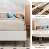 VECELO Upholstered Full/Queen Size Bed Frame with Headboard & Wingback, Platform Bed with USB & Type-C Ports - 4 of 4