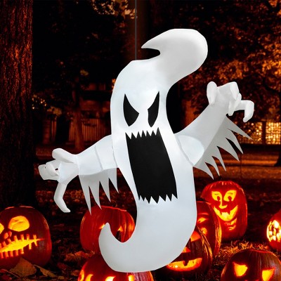 Costway 5ft Halloween Inflatable Ghost Blow-up Hanging Decoration W ...