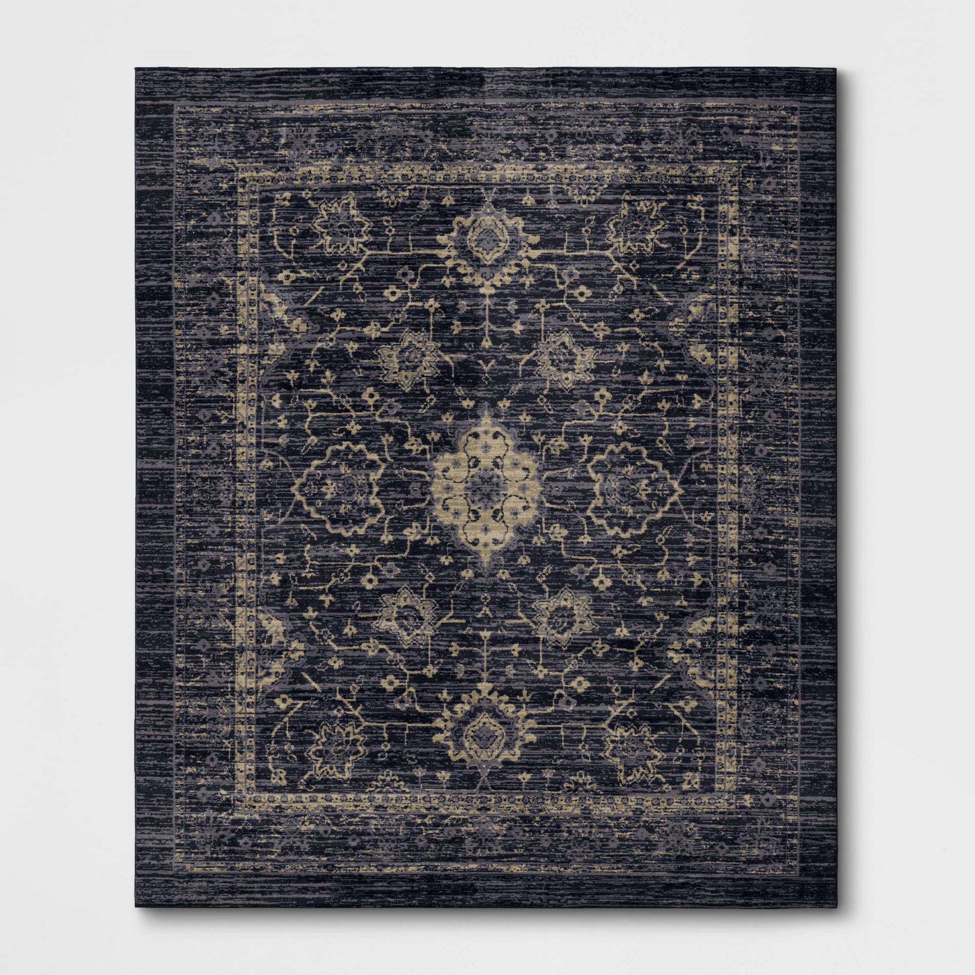 10'x12' Ombre Design Vintage Tufted Distressed Area Rug Indigo - Threshold™