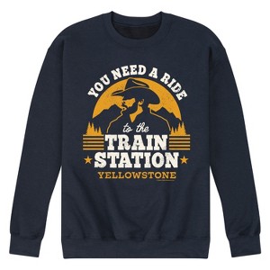 Men's - Yellowstone - You Need A Ride To The Train Station Graphic Fleece Sweatshirt - 1 of 4