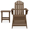 vidaXL Patio Adirondack Chair with Ottoman&Table Solid Fir Wood Brown - 2 of 4