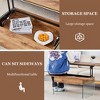 Syemin Patio End Tables, Multifunctional Lift Top Coffee Table with Tempered Glass Legs for Living Room, Office, Lounge, Brown, 43.3"*23.6"*16.3" - 2 of 4