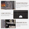 SinCiDo Farmhouse Electric Fireplace TV Stand for 70+ Inch TV, 34" Tall Entertainment Center w/Sliding Doors & Adjustable Shelves - 4 of 4