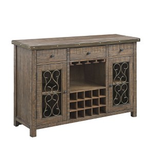56" Raphaela Kitchen and Dining Cabinet: Acme Furniture, Espresso Server Storage - 1 of 4