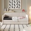 NicBex Twin Size Daybed with Trundle Upholstered Velvet Fabric 79.3" Twin Day Bed with Wooden Frame for Apartment - 3 of 4