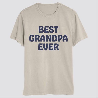 Men's Best Grandpa Ever Short Sleeve T-Shirt - Tan