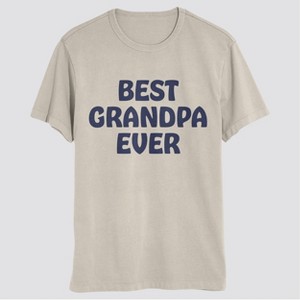 Men's Best Grandpa Ever Short Sleeve T-Shirt - Tan - 1 of 3