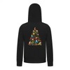 Everyday Kids Christmas Collection Construction Truck Tree Boys Zip up Hoodie – Holiday Sweatshirt - Black - 2 of 2