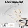 Rbied Big and Tall Executive Office Chair with Footrest & Removable Headrest, High Back Ergonomic Desk Chair With Comfortable Frosted Velvet - 4 of 4