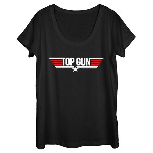 Women's Top Gun Logo Scoop Neck - 1 of 4