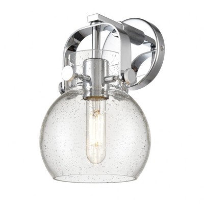 Pilaster II Sphere - 1 Light Wall Sconce In Industrial Style-9.75 Inches Tall and 6.5 Inches Wide