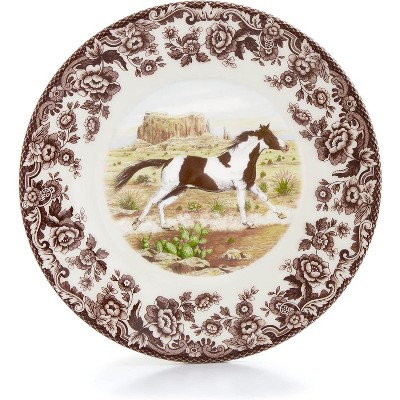 Spode Woodland 8” Salad Plate, Horses Motifs, Perfect for Thanksgiving and Other Special Occasions, Made in England from Fine Earthenware