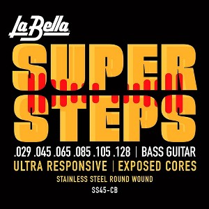 La Bella Super Steps Stainless Steel Exposed Cores 6-String Bass Strings - 1 of 1