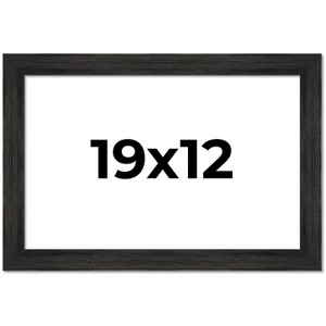 PosterPalooza | 19x12 Wide Barnwood Picture Frame, UV Acrylic, 6 Finishes - Grey, Brown, White, and Black - 1 of 4