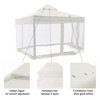 Yescom 10x10Ft Gazebo Top Replacement With Mesh Net 2Tier Fit for Y00610T07NET Outdoor Canopy Cover Patio Yard White - 3 of 4