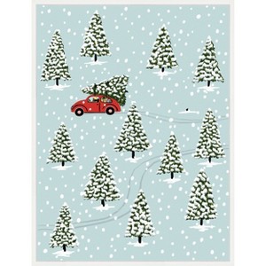 Amanti Art Christmas Tree Hunt by Bex Morley Design Canvas Art Framed - 1 of 4