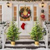 2 Pack 4FT Artificial Green Christmas Tree with Pot Stand Holiday Decoration - 2 of 4