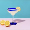 The Wine Savant Hand Blown Mexican Blue Rim Margarita Glasses, Perfect Addition to Home Bar, Unique Style & Decor - 4 pk - 3 of 4
