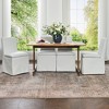 KINWELL Performance Fabric Slipcover Dining Chair Side Chair With Casters Set of 4 - 2 of 4