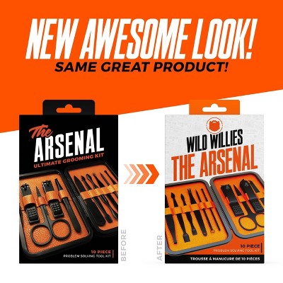 Wild Willies The Arsenal Grooming Set - 10pc: Face, Manual, Hypoallergenic, All Hair Types
