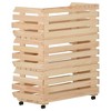 vidaXL Vegetable Trolley 30.3 in.x11.8 in.x31.5 in. Solid Wood Pine - 4 of 4