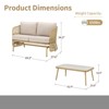 Outdoor Patio Furniture Set All Weather Wicker Conversation Set - 4 of 4
