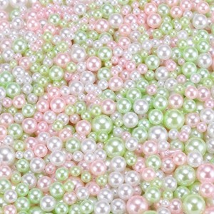 Unique Bargains Crafting Decorative Fillers No Hole Vase Faux Pearl 0.12-0.31inch 800 Pcs - 1 of 4