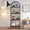 TackView Arched Bookshelf, Industrial Open Back Bookcase, Modern Display Shelving Unit Storage Rack with Metal Frame for Living Room - 3 of 4