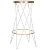 Hester Bar Stool - White/Gold - Safavieh - 3 of 4